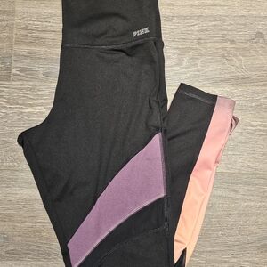 Victoria’s Secret PINK Ultimate High-Waisted Legging Black Colorblock Size Large